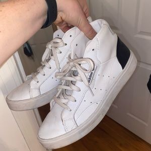 High top adidas sneakers